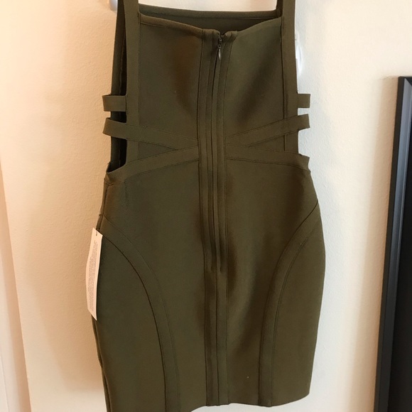 NWT cute olive green minidress - Picture 3 of 4